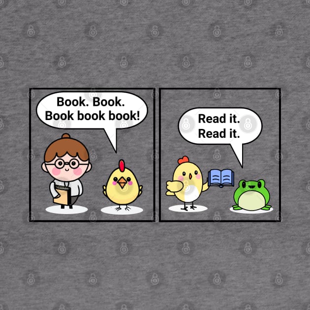 "A chicken walked into a library" joke by Distinct Designs NZ